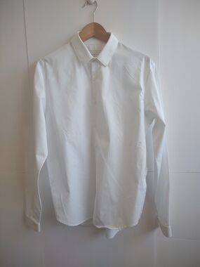 Sandro White Long-Sleeve Dress Shirt